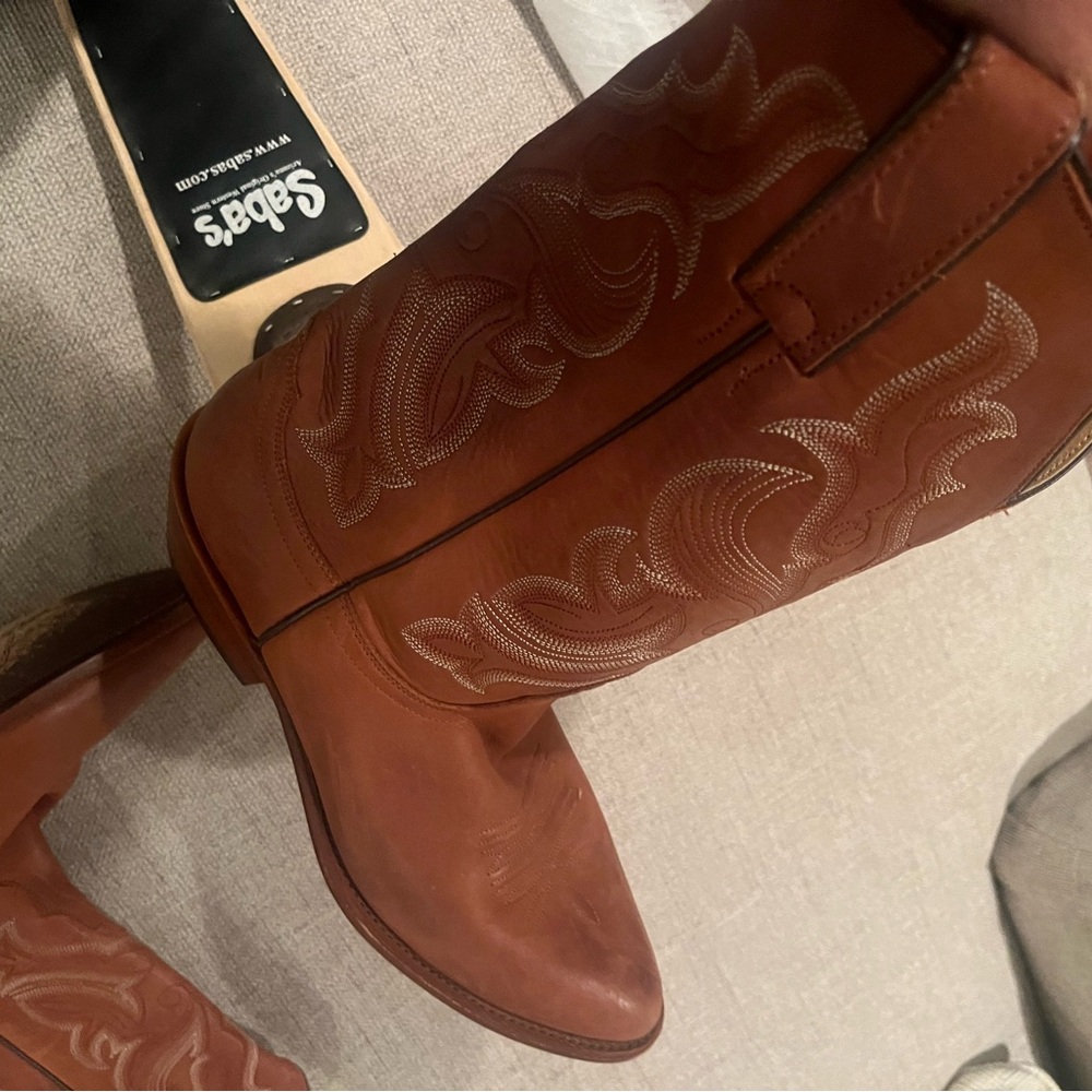 Saba’s Arizona Nocona Vintage Womens Cowgirl Mid Calf Embroidered Boots 9